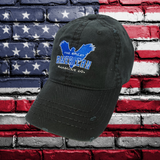 GABC Distressed Dad Hat (White/Blue)